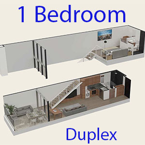 1 Bedroom Duplex